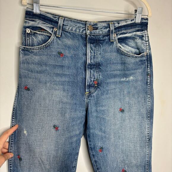 AMO Loverboy Rosebud Embroidered Jeans - Picture 2 of 8